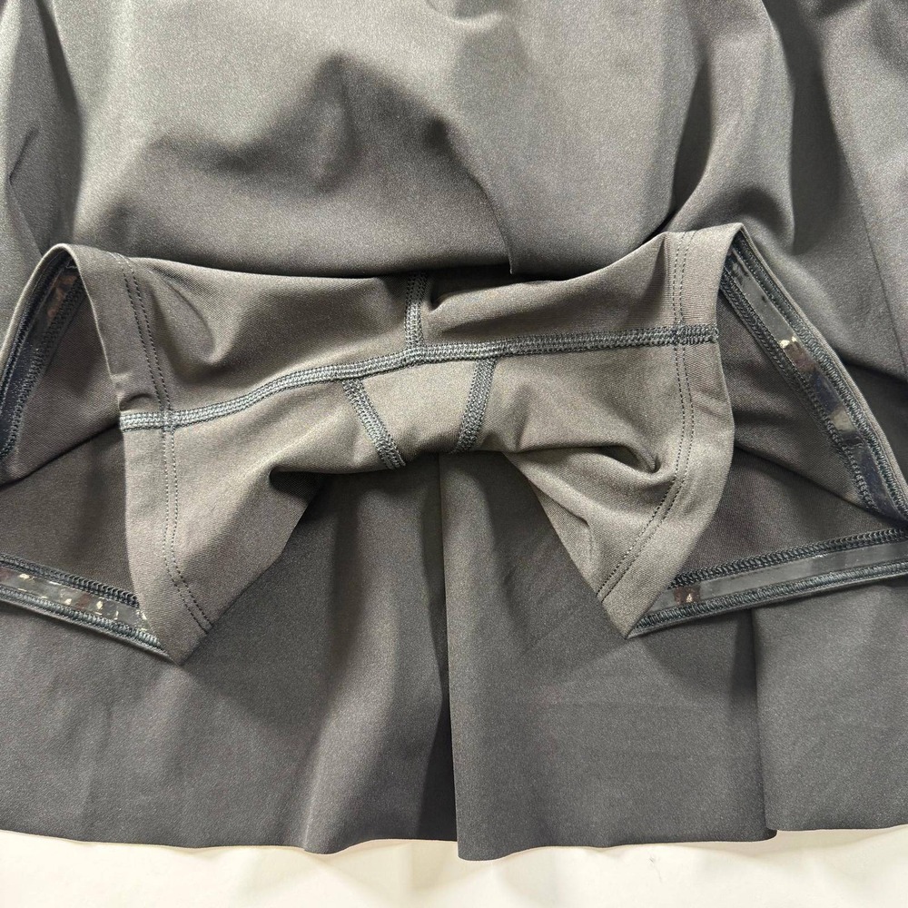 Athleta Ace Tennis Skort 15.5" Black Athletic Skirt with Built-in Shorts Large - Picture 9 of 16